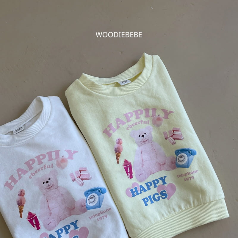 Woodie - Korean Children Fashion - #childofig - Happy Bear Tee - 2