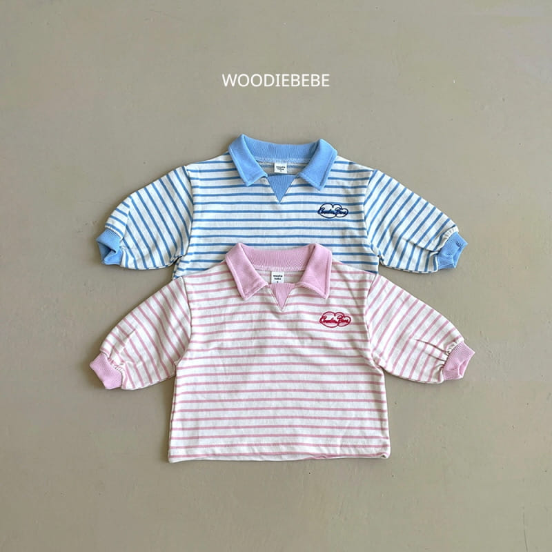 Woodie - Korean Children Fashion - #childrensboutique - Plain Collar Tee