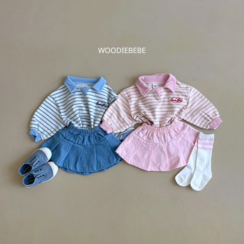 Woodie - Korean Children Fashion - #discoveringself - Plain Collar Tee - 3