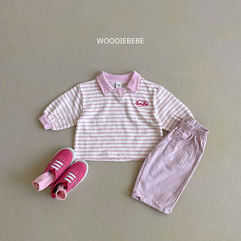 Woodie - Korean Children Fashion - #kidzfashiontrend - Plain Collar Tee - 7