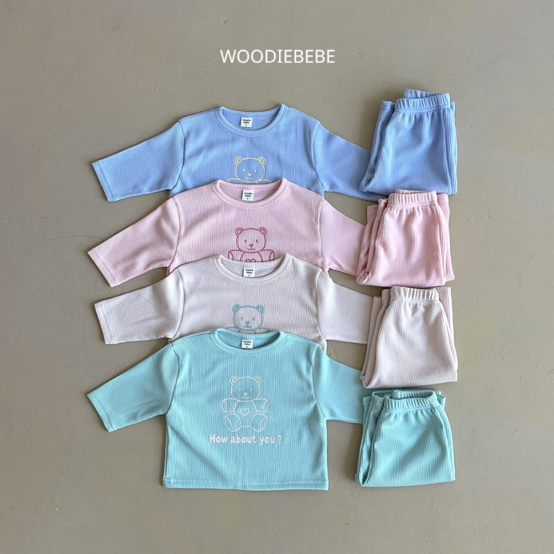 Woodie - Korean Children Fashion - #minifashionista - Spring Uni Top Bottom Set