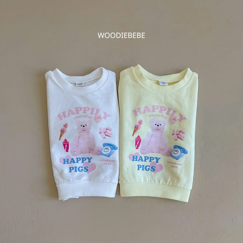 Woodie - Korean Children Fashion - #stylishchildhood - Happy Bear Tee