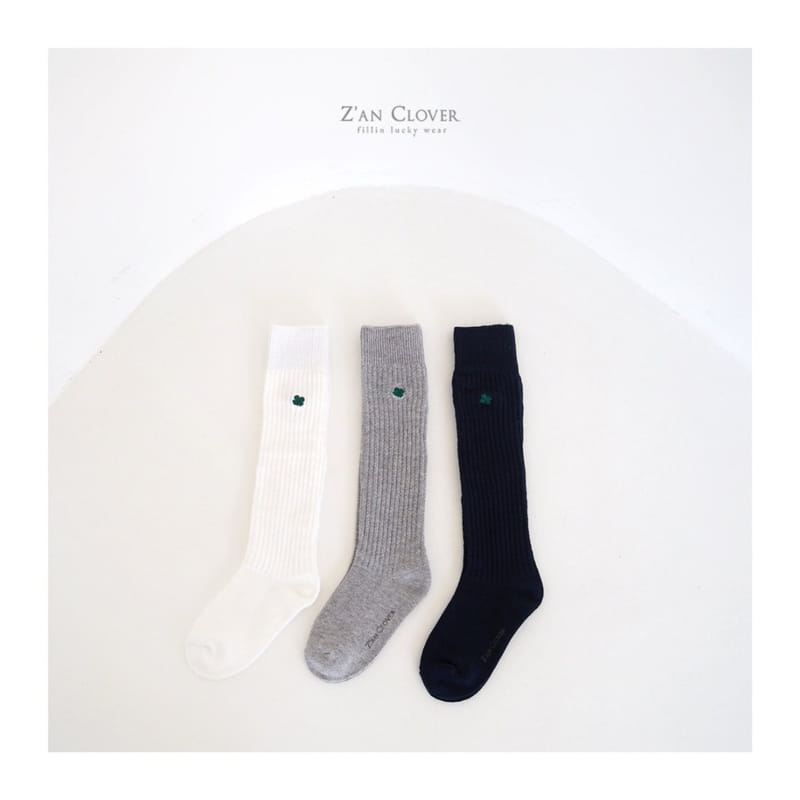 Zan Clover - Korean Children Fashion - #Kfashion4kids - Clover Over Knee Socks