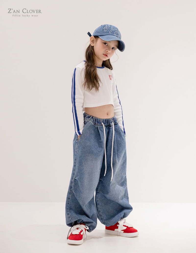 Zan Clover - Korean Children Fashion - #Kfashion4kids - Balloon Fit Denim Pants - 2