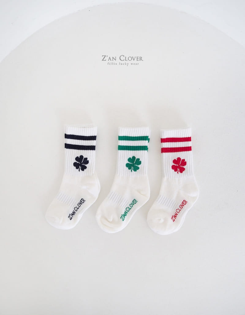 Zan Clover - Korean Children Fashion - #childofig - Color Sport Socks - 8