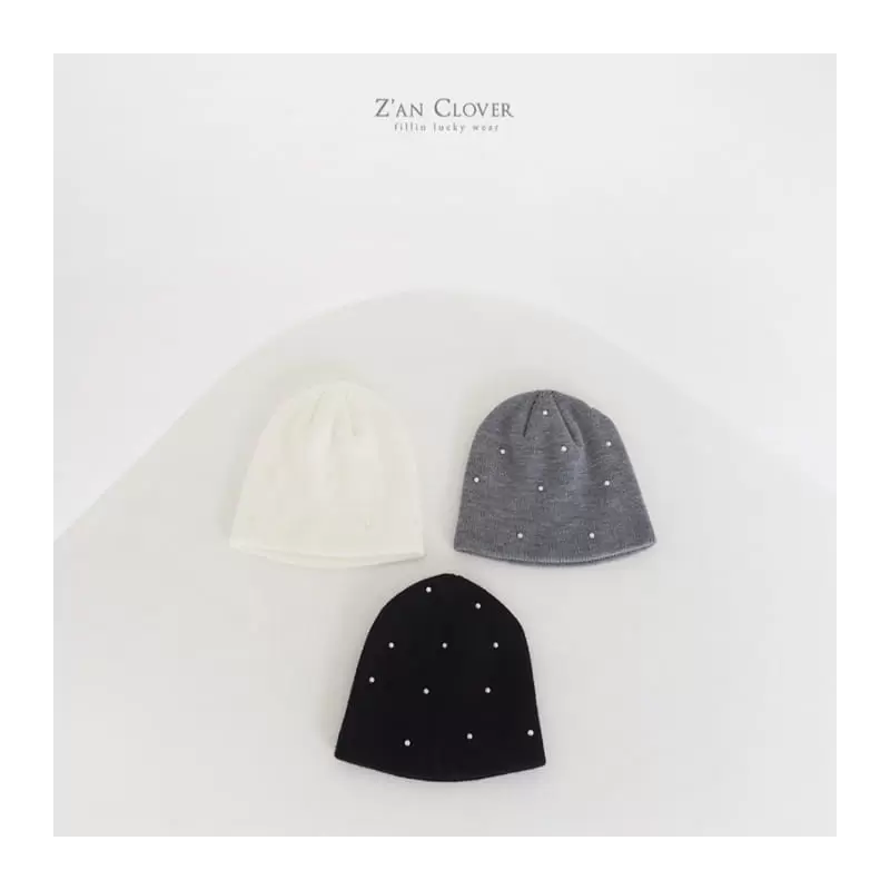 Zan Clover - Korean Children Fashion - #childofig - Pearl Beanie