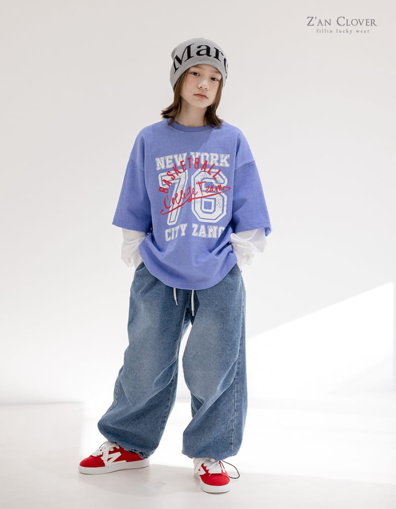 Zan Clover - Korean Children Fashion - #childofig - Balloon Fit Denim Pants - 10