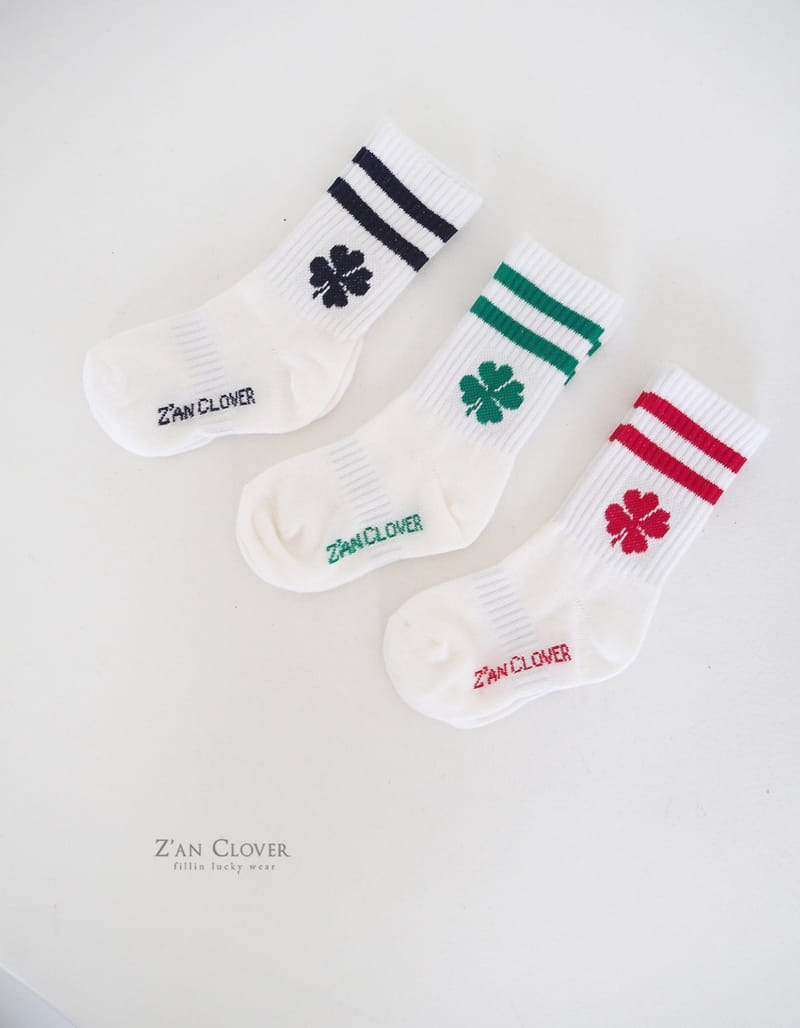 Zan Clover - Korean Children Fashion - #childrensboutique - Color Sport Socks - 9