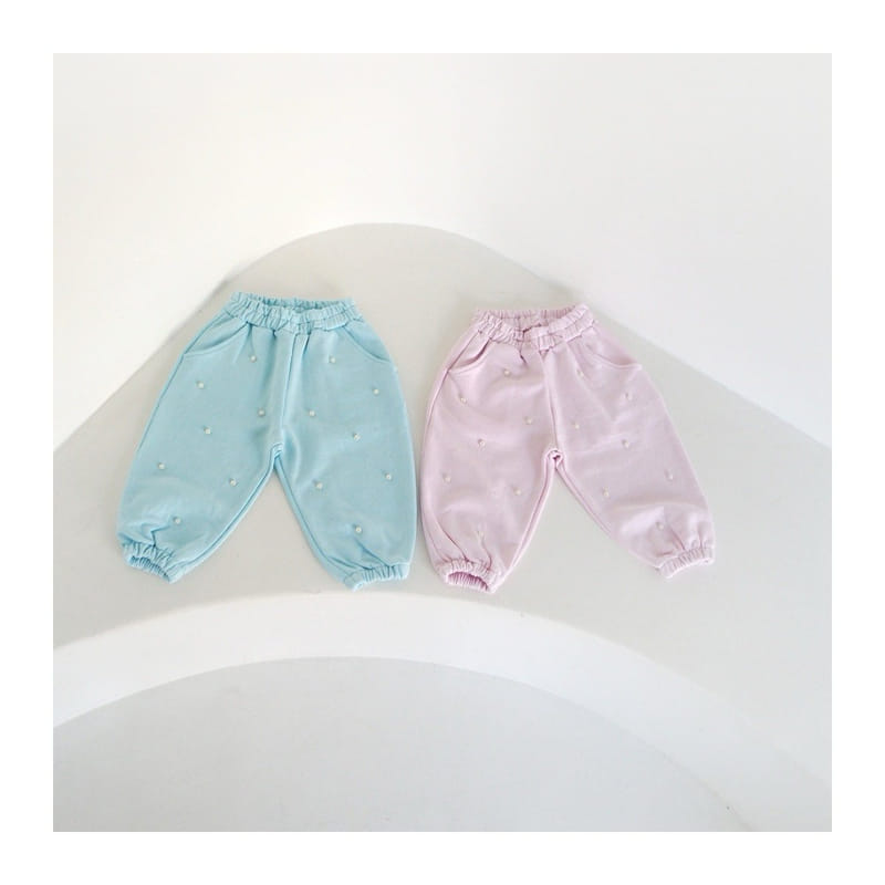 Zan Clover - Korean Children Fashion - #designkidswear - Pearl Training Pants