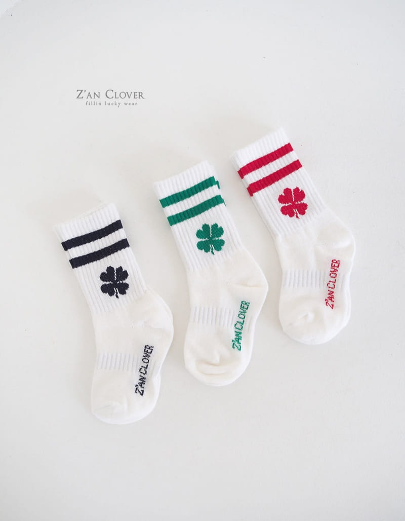 Zan Clover - Korean Children Fashion - #designkidswear - Color Sport Socks - 10