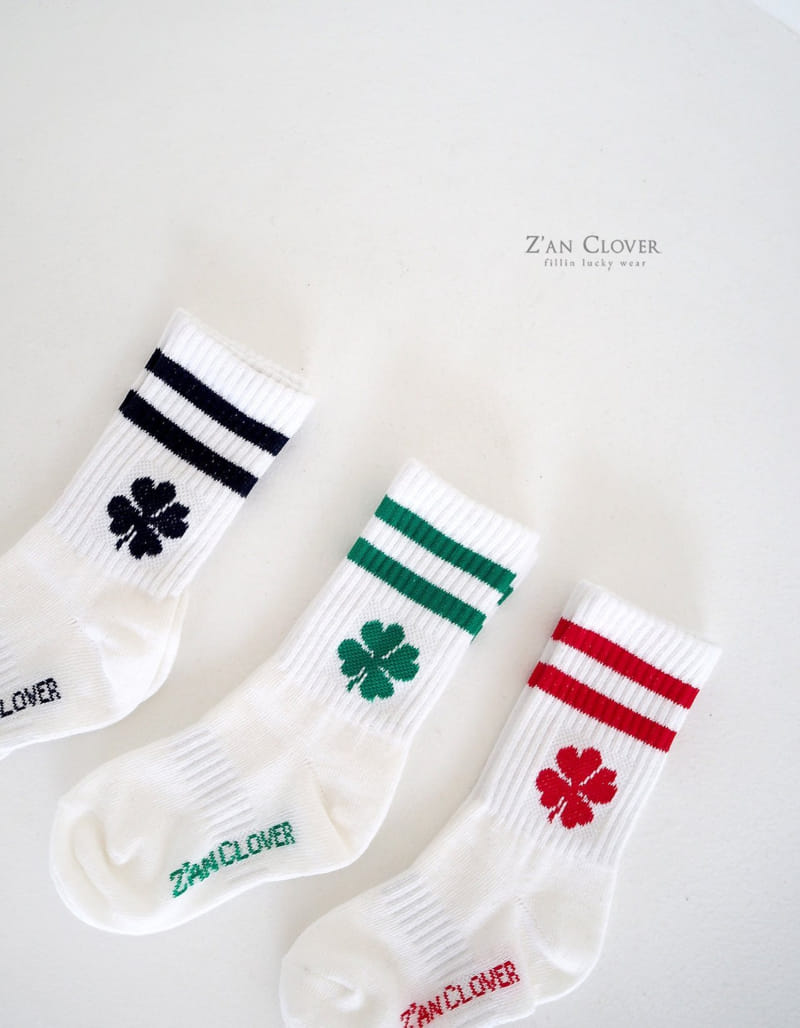 Zan Clover - Korean Children Fashion - #discoveringself - Color Sport Socks - 11