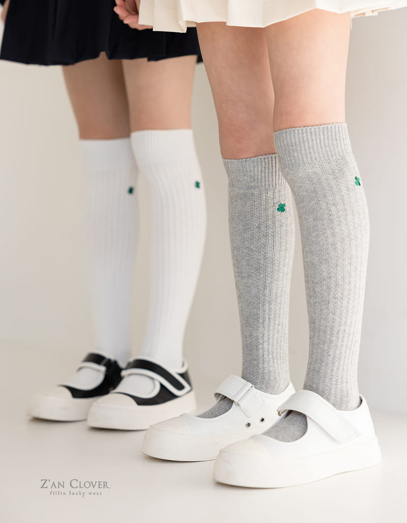 Zan Clover - Korean Children Fashion - #discoveringself - Clover Over Knee Socks - 10