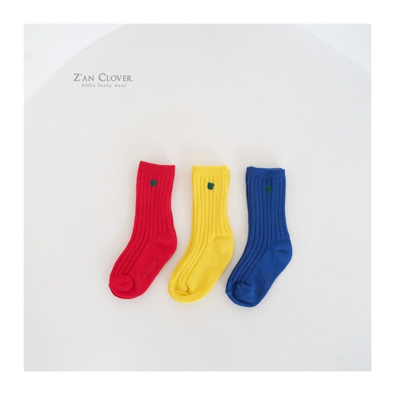 Zan Clover - Korean Children Fashion - #kidsstore - Vivid Clover Socks