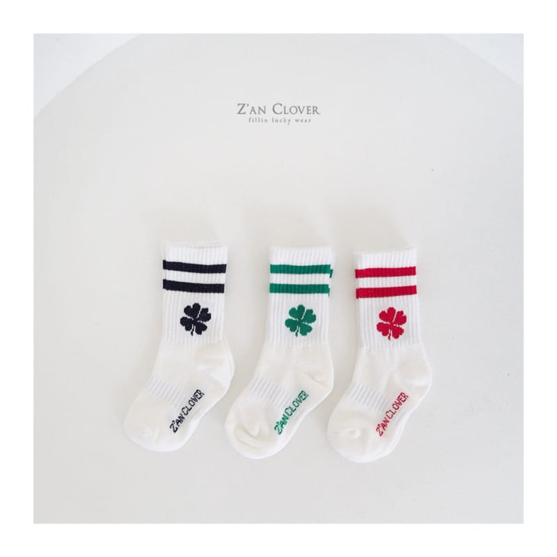 Zan Clover - Korean Children Fashion - #kidzfashiontrend - Color Sport Socks