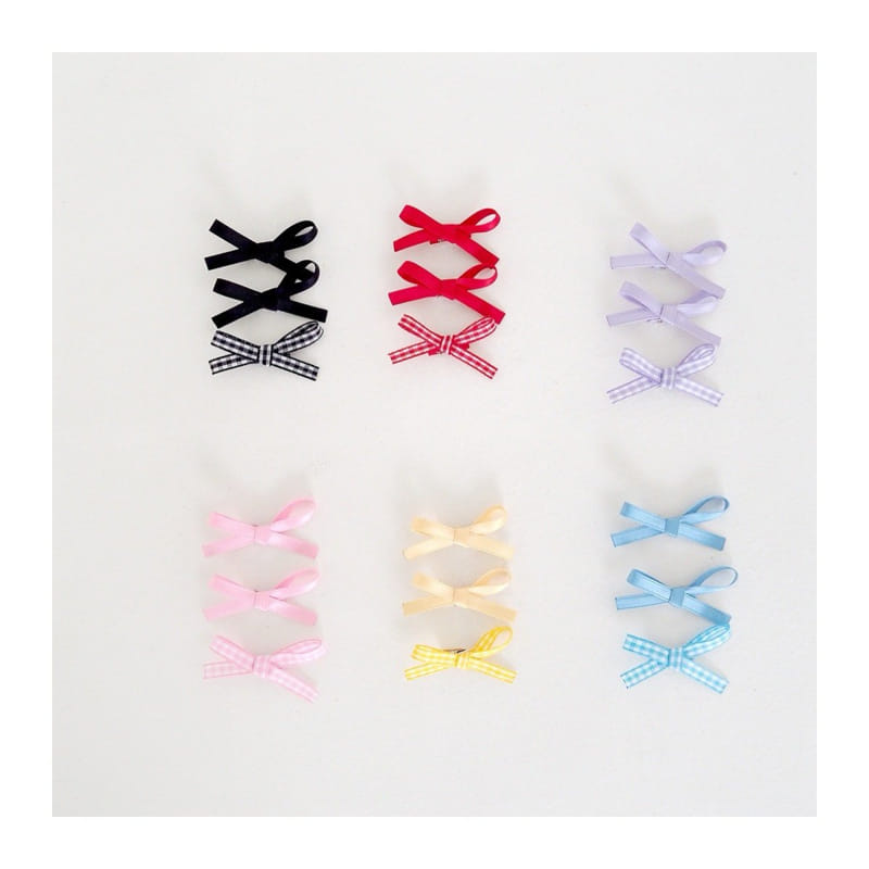 Zan Clover - Korean Children Fashion - #magicofchildhood - Check Ribbon Pin