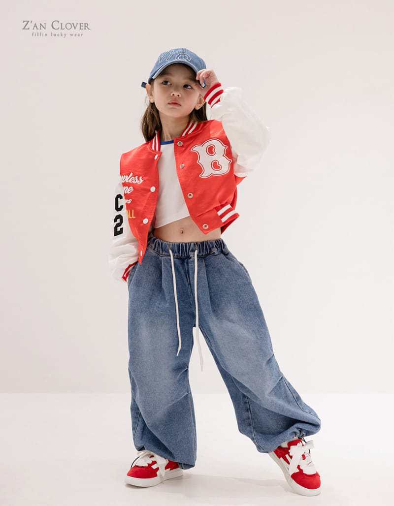 Zan Clover - Korean Children Fashion - #stylishchildhood - Balloon Fit Denim Pants - 9