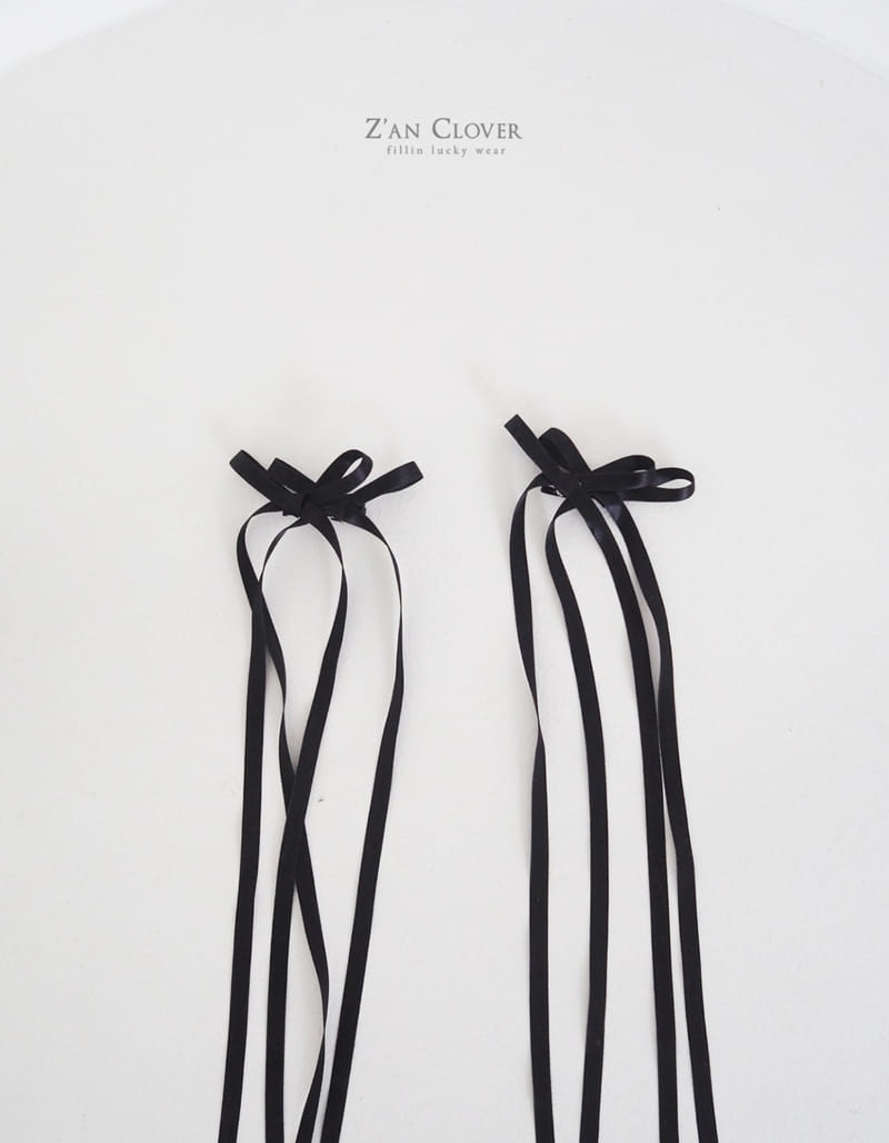 Zan Clover - Korean Children Fashion - #todddlerfashion - Long Ribbon Hair Clip - 4