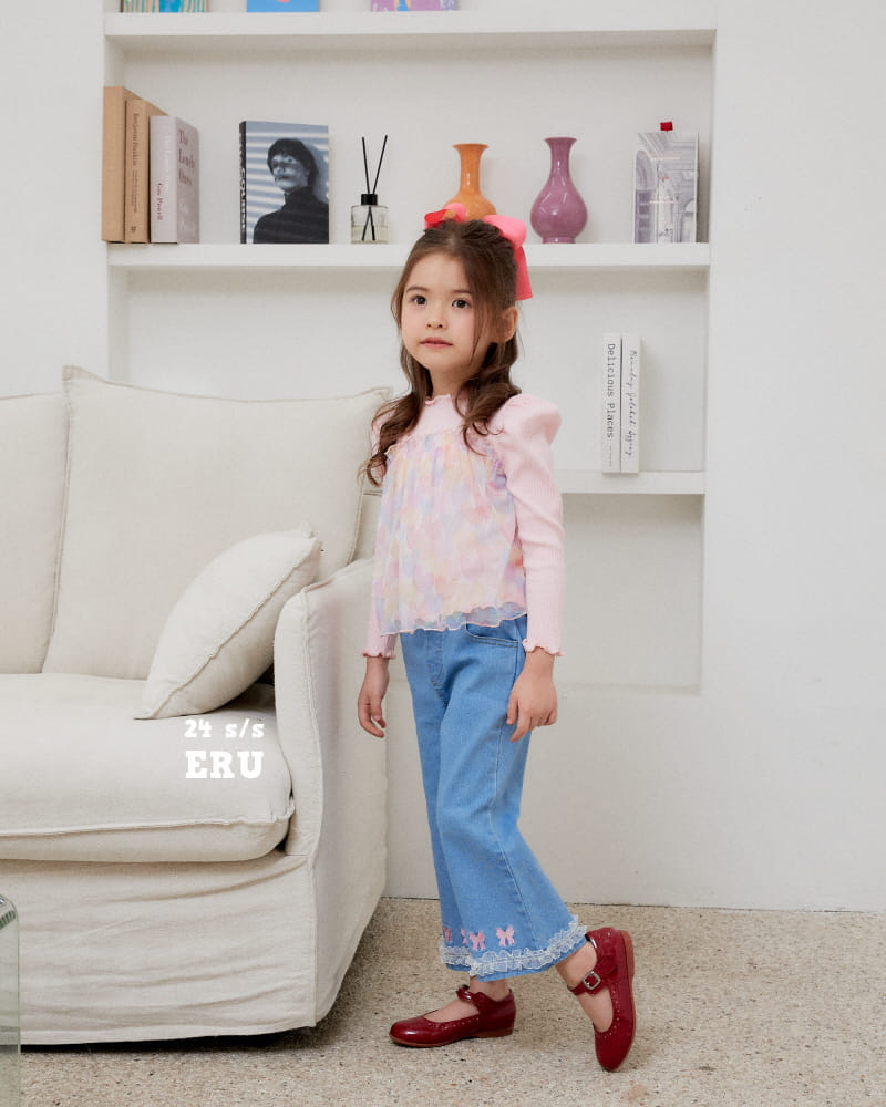 e.ru - Korean Children Fashion - #kidzfashiontrend - Denim Span Ribbon Pants - 4