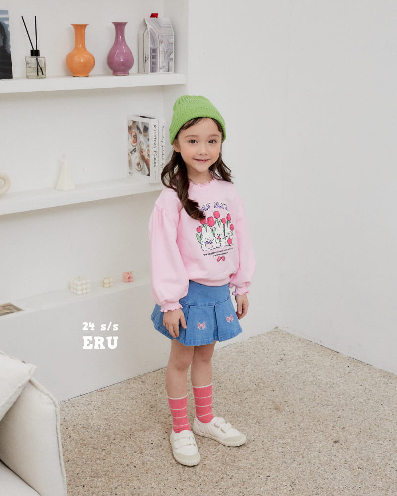 e.ru - Korean Children Fashion - #childofig - Denim Span Ribbon Skirt - 8