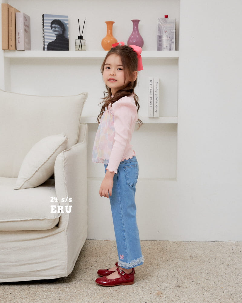 e.ru - Korean Children Fashion - #kidzfashiontrend - Denim Span Ribbon Pants - 3