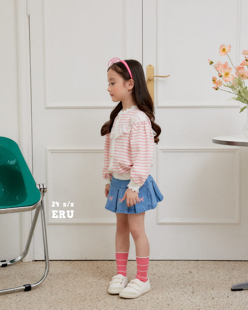 e.ru - Korean Children Fashion - #littlefashionista - Denim Span Ribbon Skirt