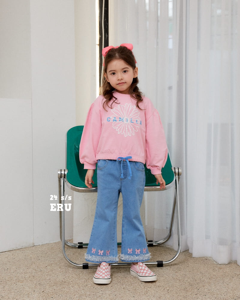 e.ru - Korean Children Fashion - #magicofchildhood - Denim Span Ribbon Pants - 6