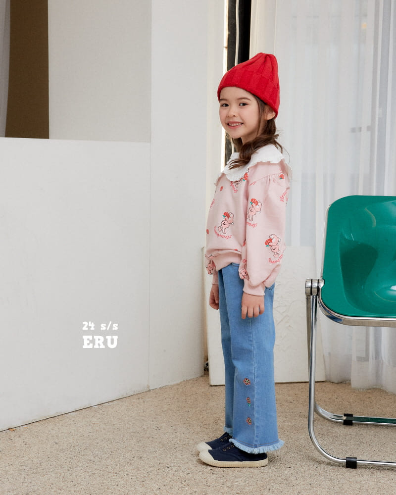 e.ru - Korean Children Fashion - #magicofchildhood - Denim Span Rose Pants - 5