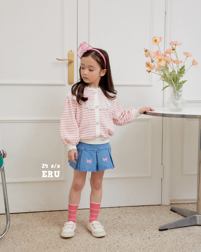 e.ru - Korean Children Fashion - #minifashionista - Denim Span Ribbon Skirt - 3