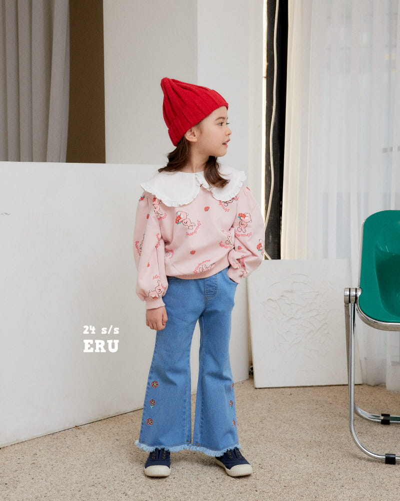 e.ru - Korean Children Fashion - #prettylittlegirls - Denim Span Rose Pants - 7