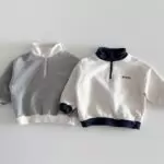 Embroidery Color Half Zip Up