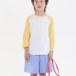 New Color Raglan Three Quarter Tee