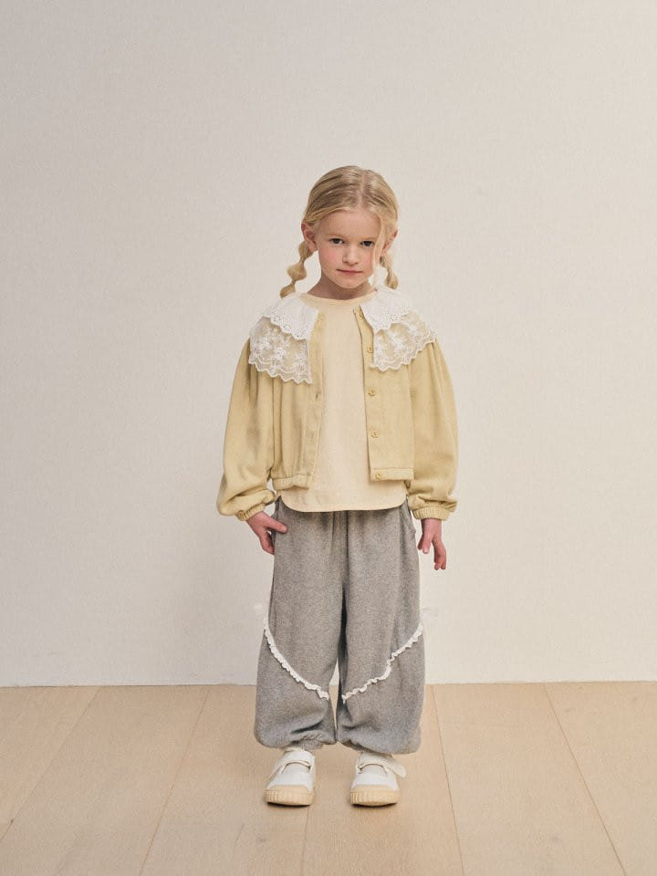 A-Market - Korean Children Fashion - #childrensboutique - Terry Lace Pants - 9