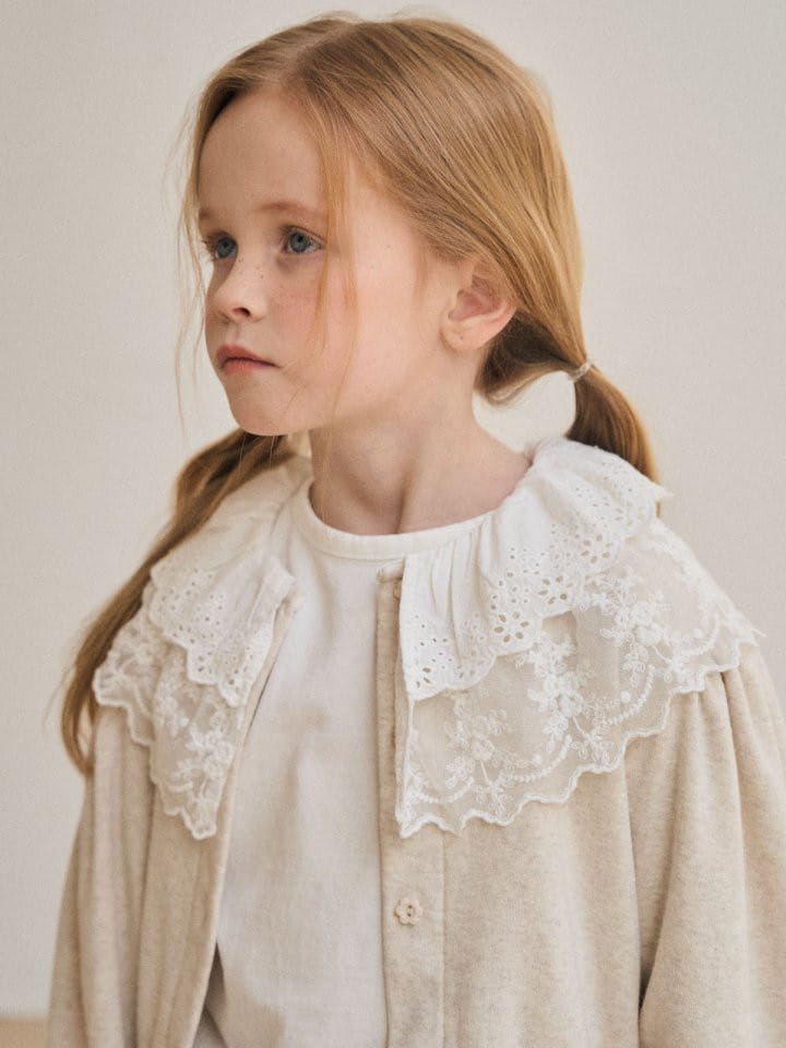 A-Market - Korean Children Fashion - #discoveringself - Lace Terry Cardigan - 10