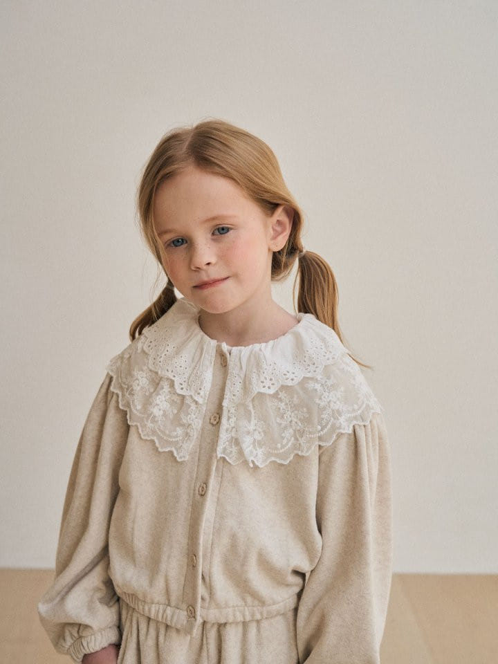 A-Market - Korean Children Fashion - #fashionkids - Lace Terry Cardigan - 11