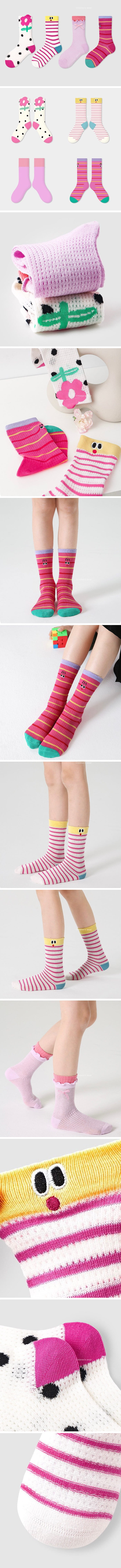 A.JAYE - Korean Children Fashion - #childofig - 639 Dot Flower Socks - 2