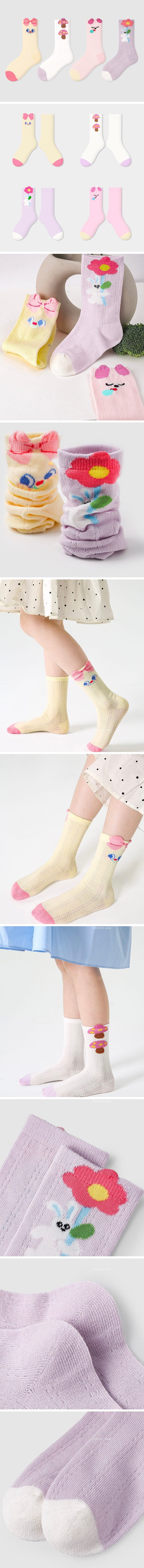 A.JAYE - Korean Children Fashion - #childrensboutique - 655 Mushroom Socks  - 2