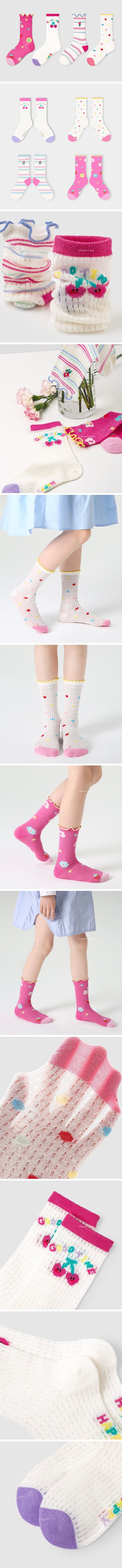 A.JAYE - Korean Children Fashion - #fashionkids - 658 Cherry Time Socks - 2