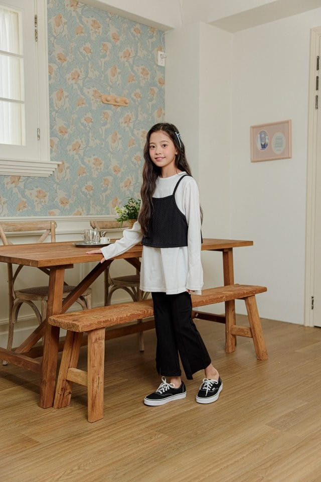 Aloha Suger - Korean Children Fashion - #kidzfashiontrend - 24 Slit Wide Pants - 4