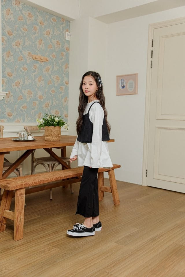 Aloha Suger - Korean Children Fashion - #littlefashionista - 24 Slit Wide Pants - 5