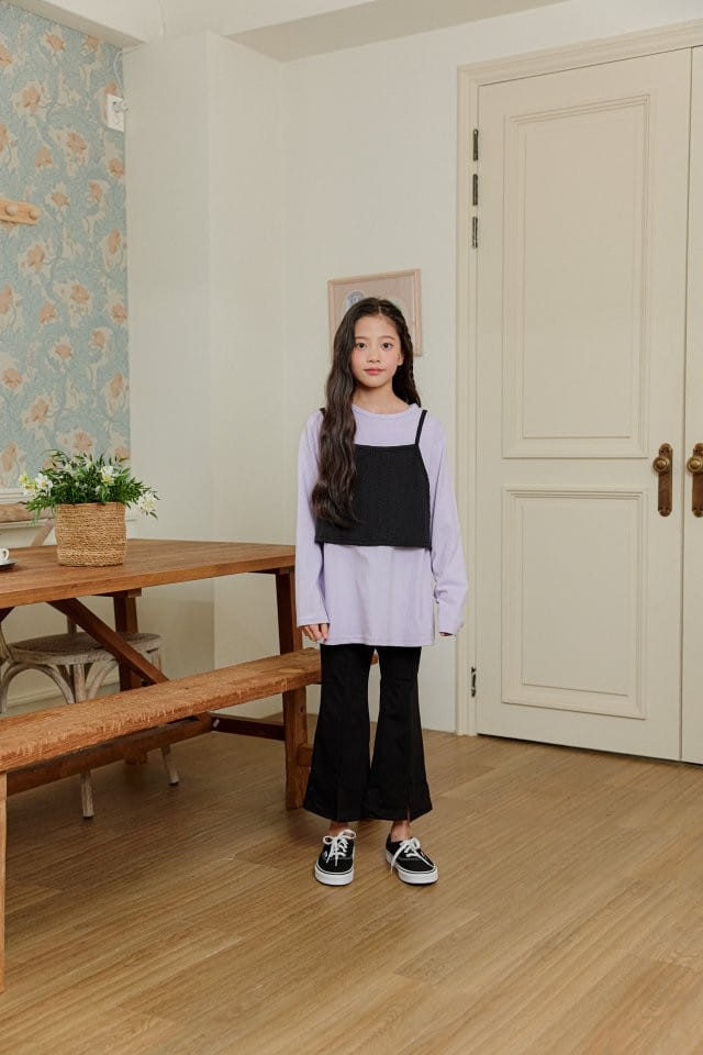 Aloha Suger - Korean Children Fashion - #magicofchildhood - 24 Slit Wide Pants - 6