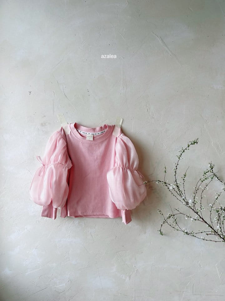 Azalea - Korean Children Fashion - #toddlerclothing - Oganza Puff Tee - 3