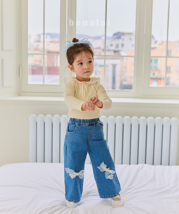 Bonaloi - Korean Children Fashion - #Kfashion4kids - Sera Ribbon Tee - 5