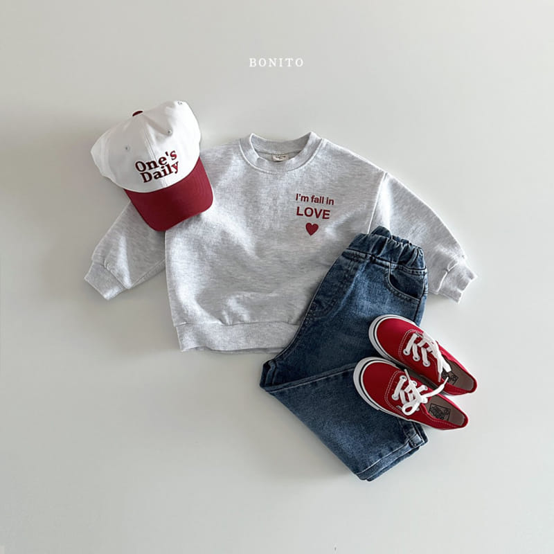 Bonito - Korean Baby Fashion - #onlinebabyshop - Fall In Love Sweatshirt - 4