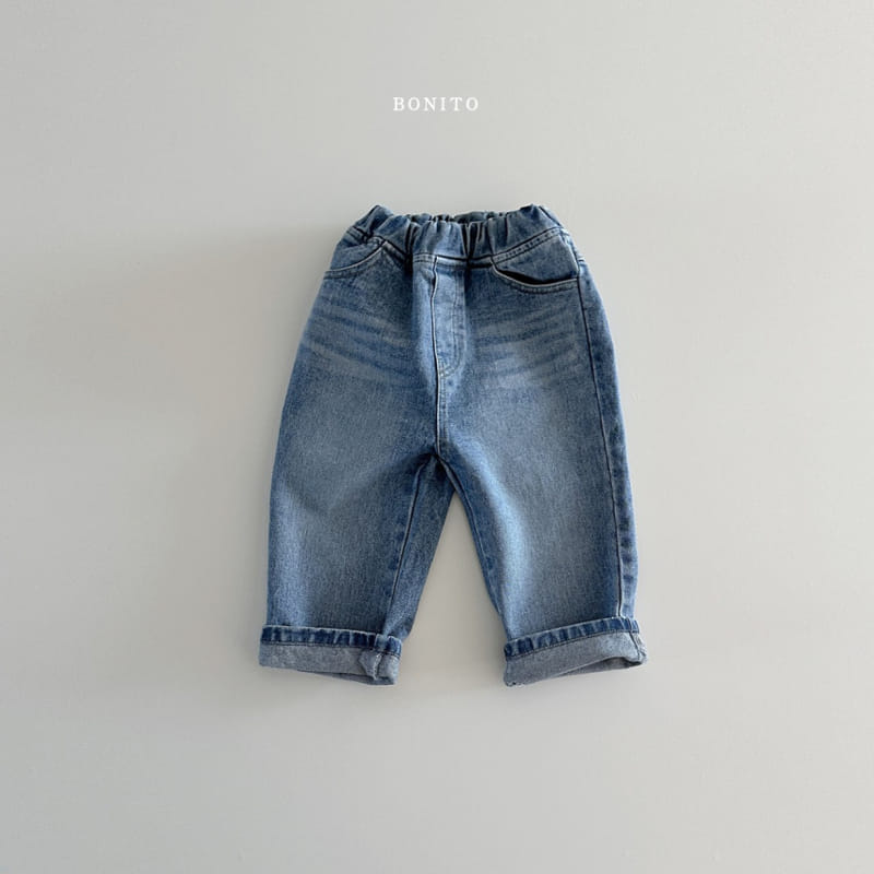 Bonito - Korean Baby Fashion - #babylifestyle - Cat Brushy Denim Pants - 5