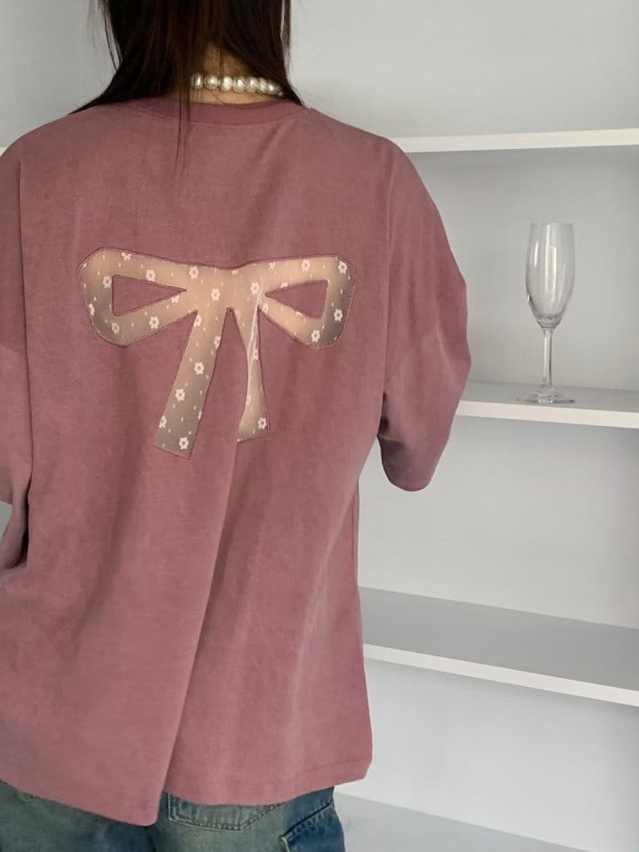 Bricklane - Korean Women Fashion - #womensfashion - Ribbon Laser Tee - 7