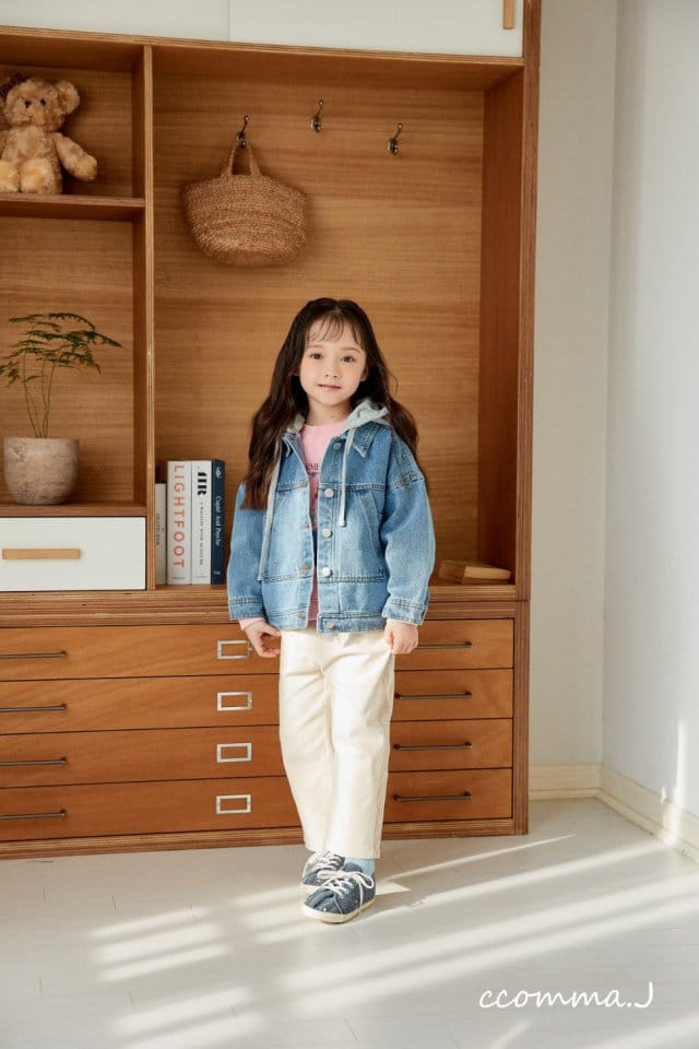 Ccommaj - Korean Children Fashion - #childrensboutique - Kangaroo Denim Jacket - 7