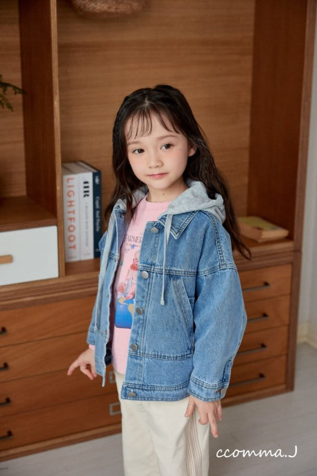 Ccommaj - Korean Children Fashion - #minifashionista - Kangaroo Denim Jacket