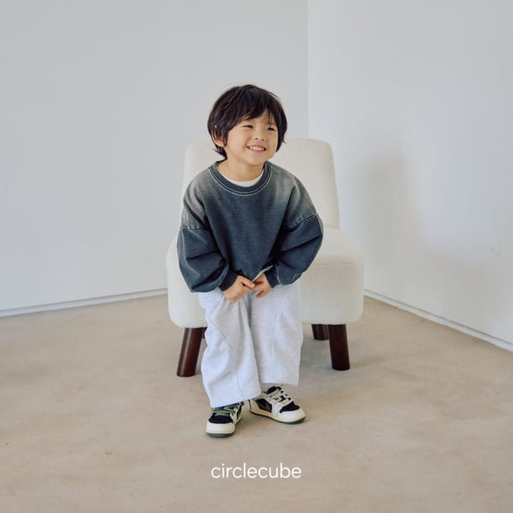 Circle Cube - Korean Children Fashion - #minifashionista - Indigo Sweatshirt - 2