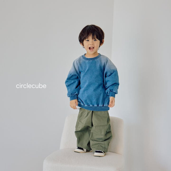 Circle Cube - Korean Children Fashion - #toddlerclothing - Indigo Sweatshirt - 5