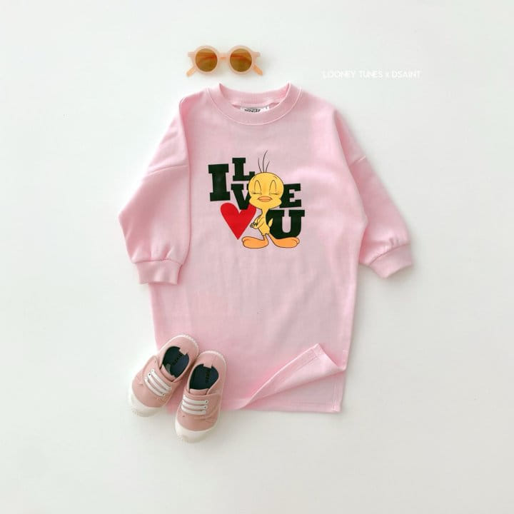 Dsaint - Korean Children Fashion - #childofig - I Love T Slit One-Piece - 7